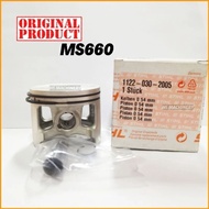 Original 066 MS660 Piston Assy Piston & Ring Set 54MM [HSMACHINERY]