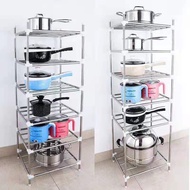 Stainless Steel 3Tier, 5 Tier 6 Tier Kitchen Storage Rack Hot Pot Racks Shelf Shelves Pot