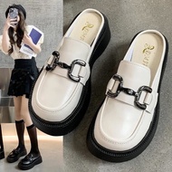 Women's loafers, high-quality QC heel pedal shoes