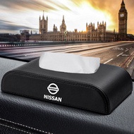 A leather car tissue box is suitable for Nissan kicks x-trail TEANA Tiida Qashqai TERRA Bluebir SYLPHY car interior decoration accessories
