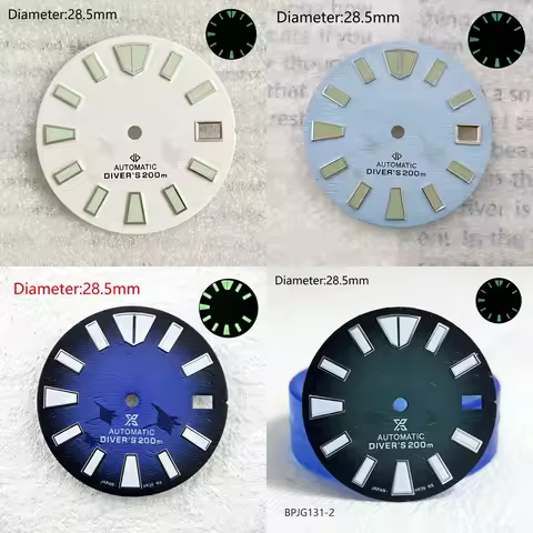 28.5mm S logo nh35 dial PROSPEX Devil Fish dial nh35 turtle hands for nh35 movement SRPE39/SRPH75/SR