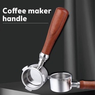 moonbase 51mm Bottomless Portafilter with 3 Ears Stainless Steel Basket and Solid Wood Handle Replac