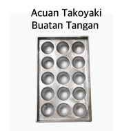 Acuan Takoyaki Pajang Aluminium 15 Lubang Takoyaki Mould Acuan Bahulu Bulat