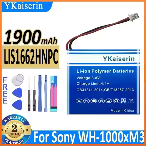 1900mAh YKaiserin Battery LIS1662HNPC (SP 624038) For Sony WH-1000xM3 WH-1000MX4 WH-CH710N/B WH-XB90