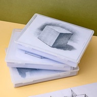 A4 A3 Transparent Storage Box File Organizer Plastic Document Case Paper Holder Office Art Exam Fili