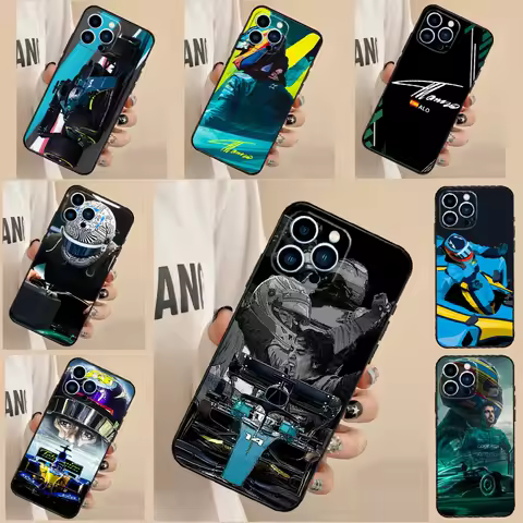 F1 Racing Fernando Alonso Phone Case For iPhone 16 15 11 13 12 14 Pro Max 13 Mini 7 8 14 Plus XS Max
