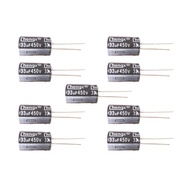33uF 450V 16X25mm +/-20% -25°C to +105°C 9PCS Aluminum Electrolytic Capacitors