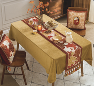 LaFloria® Table Runner - Peony/CNY Red Velvet Runner/ CNY Red Satin Runner/ Satin Tassel Runner/ Fes
