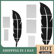 Beautywell DIY Feather Shaped Mirror Wall Sticker For Living Room Art Home Decor