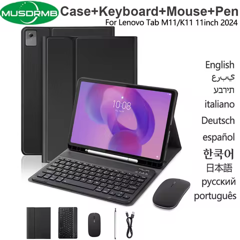 Case Keyboard for Lenovo Xiaoxin Pad 2024 11 Inch TB331FC Tab M11 11inch/ K11 LTE 11" (2024) TB330FU