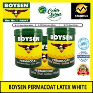 Boysen Permacoat Latex White Paint - Flat / Semi-Gloss / Gloss 4 Liters