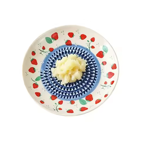 Splashed Ink Ceramic Grinder Auxiliary Food Grinding Bowl Japanese Style Manual Grinder Garlic Grind