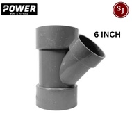 TEE Y BRANCH D 6 INCH POWER PVC D TEE Y 6"