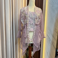 Delova Wardrobe - KEBAYA ARUMI KUTUBARU Modern Casual Brukat Premium Outfit Atasan Wanita Outer Rend