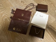 ［全新配件齊全］agete 18K 微笑鑽石項鍊 九鑽