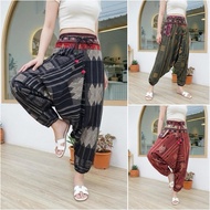 Hmong Pants Elastic Legs Boat Suitable For Both Men And Women Hill Tribe (mong) Cotton
