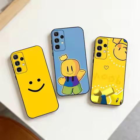 I LOVE Roblox Noob Phone Case For Samsung S25,S24,S21,S22,S23,S30,Ultra,S20,Plus,Fe,Note,10,9,5G Bla