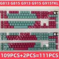Set penuh 109pcs + 2pcs KeyCaps untuk Logitech G813 G815 G913 G915 G913TKLG915TKL KeyCAPS USA UK pad