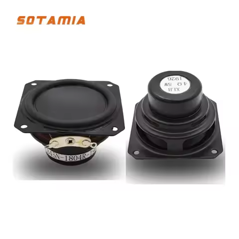 SOTAMIA 2Pcs 45MM Audio Music Sound Amplifier Waterproof Speaker 4Ohm 5W Double Magnet DIY Portable 