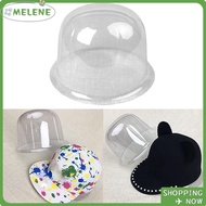 MELENE Bucket Hat Storage , PVC Inner Support Baseball Hat Display Rack,  Transparent Cover 50-57cm 