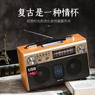 New Wooden Vintage Radio Speaker Household Radio Mini Home Mobile Phone Plug-in Card Audio