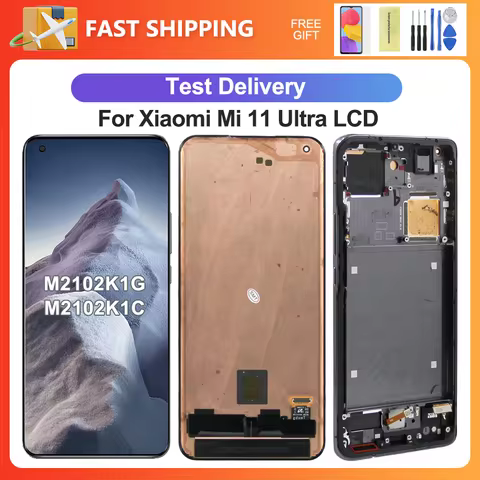 For Xiaomi Mi 11 Ultra 6.81''For Mi11 Ultra M2102K1G M2102K1C LCD Display Touch Screen Digitizer Ass