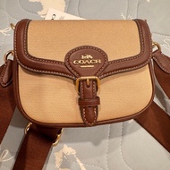 coach帆布迷你馬鞍包