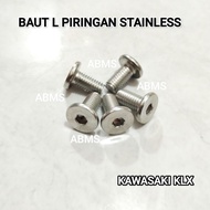 KAWASAKI DISC BOLT KLX STAINLESS STEEL L-BOLT DISC BOLT D TRACKER STAINLESS STEEL MATERIAL DISC L-BO