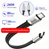 PD 240W Fast Charging Cord Short USB C to USB C Cable 16K@60Hz 80Gbps Data Transfer Type-C Cable for