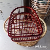 W-6&amp; Exclusive Supply Hotel Guest Room Bamboo Woven Shoe Basket Slippers Storage Bamboo Basket Hotel Shoe Rack Wholesale