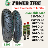 POWER TIRE SIZE 14 WITH TIRE SEALANT &amp; PITO