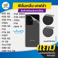ฟิล์มหลังเคฟล่า สำหรับรุ่น Vivo V27 5G Vivo V25 5G Vivo V25 Pro 5G Vivo Y30 5G Vivo Y02s Vivo Y1s Vi