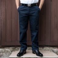 กางเกงทรงกระบอก K7 ปลายขา 8 9 และ 11 นิ้ว งานแท้ผ้าหนา สีดำ-สีกรม กางเกงช่าง เทคนิค