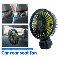 Car Fan Car Back Rear Seat Headrest 3 Speed USB Fan Air Cooling Fan for Car Van Truck Kipas Kereta Home