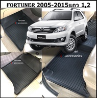 5ชิ้น เฉพาะแถว1 แถว2  > ผ้ายางปูพื้นรถยนต์ ถาดยางปูพื้น พรมปูพื้นรถ TOYOTA  FORTUNER  ฟอร์จูนเนอร์ 2