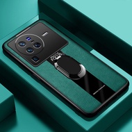 LANLIN For Vivo X80 Vivo X80 Pro Phone Case Shockproof Armor Car Magnetic Ring Stand Phone Cover wit