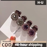 [H·U] 2/4pcs Mini Round Hair Claw Small Hairpins Hair Crabs Girls Hair Accessories PH