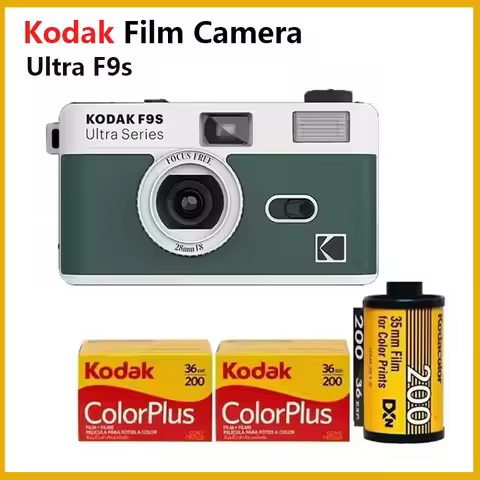 Classics Kodak Ultra F9/F9S Focus Free Reusable Film Camera 35mm Built in Flash Multiple Colors Pack