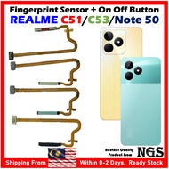 Fingerprint Sensor + On off Button Compatible with OPPO A76 / A96 4G / REALME 8i / REALME 9i / Narzo