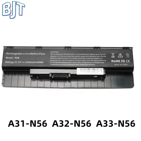 New A32-N56 A31-N56 A33-N56 Laptop Battery Li-ion 6Cell for ASUS N56 N56D N56D N56DY N56J N56JK N56V