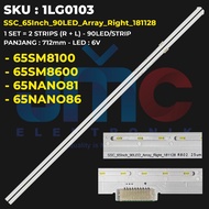 LG 65 Inch TV Backlight 65SM8100 65SM8600 65NANO81 65NANO86 SSC_65inch_90LED_Array_Right_181128