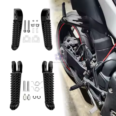 Front Rear Foot pegs Motorcycle Footrest Racing Rider Passenger Pedal Aluminum For YAMAHA YZF-R1 R1 
