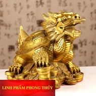 Bronze Eight Dragon Turtle, size 12.5x16x9.5cm - 900g - Feng Shui Components