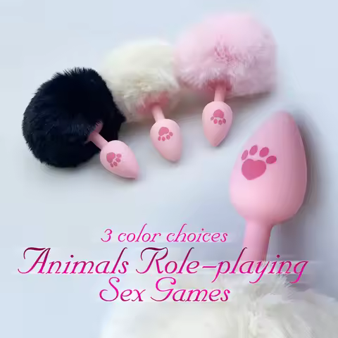 Rabbit Tail Analplug Adult Man Sexual Toys Gay Penetration Ass Erotic Buttplug Anus Dilator Gadgets 