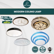 36w/48w/72w 3 Color Changeable LED Modern Designer Decorative Ceiling Lamp Lampu Siling Moden Cement Slab