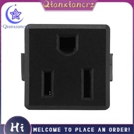 AC 125V 15A Panel Mount US Outlet Power Socket Black