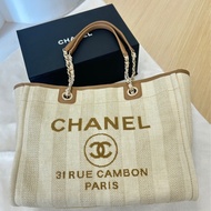 Chanel A67001奶茶色小款沙灘包（29開）