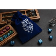Dire Wolf Dice Bag | Velvet For Board Games Dungeons and Dragons DnD Set D&D