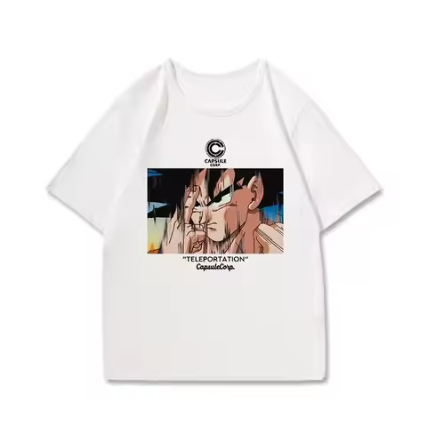 Two-dimensional Yuan Seven Dragon Ball Short Sleeve T-Shirt Men's Free Extreme Art White God Wukong 