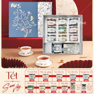 Set quà thịnh vượng hộp quà gồm 9 loại trà hoa trà thảo mộc ý nghĩa tốt cho sức khỏe